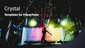  Presentation with lgbt community - Slide deck featuring lgbt-flag-on-stage-lgbt background and a black colored foreground