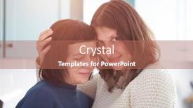  Presentation with sharing love - Theme enhanced with lgbt-lesbian-couple-sharing-love background and a coral colored foreground