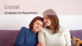  Presentation with sharing love - Presentation design consisting of lgbt-lesbian-couple-sharing-love background and a lemonade colored foreground