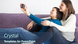  Presentation with lgbt - PPT theme enhanced with lgbt-lesbian-happy-couple-sitting background and a ocean colored foreground