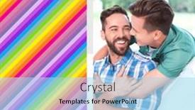  Presentation with lgbtq pride - Presentation consisting of lgbtq-pride-text-and-colorful background and a light blue colored foreground