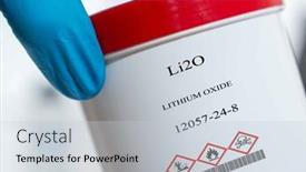  Presentation with lithium - Presentation with li2o-lithium-oxide-cas-12057 background and a light gray colored foreground