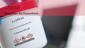  Presentation with laboratory chemical - Theme featuring li3po4-trilithium-phosphate-cas-chemical background and a red colored foreground