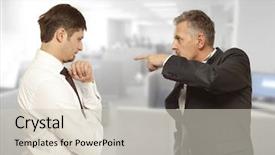  Presentation with business competition - Cool new PPT layouts with liar - business competition conflict concept two backdrop and a soft green colored foreground