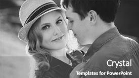  Presentation with cute girlish - Audience pleasing slide set consisting of liason - cute young girl hugging backdrop and a  colored foreground