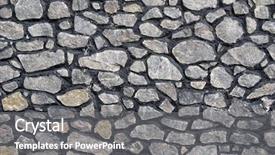  Presentation with stacked stone wall - Beautiful theme featuring liason - stone wall with interesting shadows backdrop and a  colored foreground