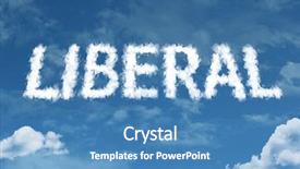  Presentation with cloud - Cool new presentation with liberal cloud word backdrop and a teal colored foreground