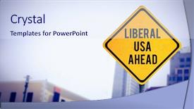  Presentation with law blue sky scales of justice - Theme consisting of liberal usa ahead against view background and a sky blue colored foreground