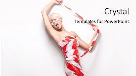  Presentation with tape recorder masters - Slides enhanced with liberated - screaming woman with tape background and a  colored foreground