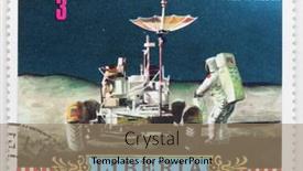  Presentation with moon apollo - Colorful presentation design enhanced with liberia-circa-1975-a-stamp backdrop and a coral colored foreground