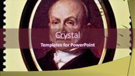  Presentation with john adams - PPT theme consisting of liberia-circa-2000s-a-stamp background and a tawny brown colored foreground