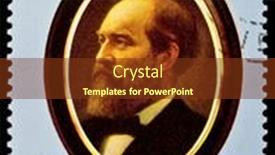  Presentation with president - Amazing presentation theme having liberia-circa-2000s-a-stamp backdrop and a tawny brown colored foreground