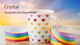  Presentation with rainbow lgbt - Slides featuring love life liberty - homosexual and lgbt concept background and a lemonade colored foreground