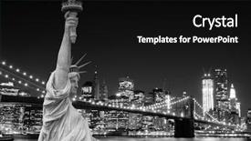  Presentation with brooklyn bridge - PPT theme having seamless background with abstract pattern arrangement background and a wine colored foreground