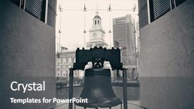  Presentation with philadelphia - Beautiful presentation featuring liberty bell and independence hall backdrop and a dark gray colored foreground