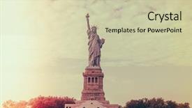  Presentation with liberty - PPT theme having liberty new york city usa background and a  colored foreground