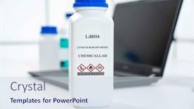  Presentation with lithium - Presentation theme featuring libh4-lithium-borohydride-cas-chemical background and a sky blue colored foreground