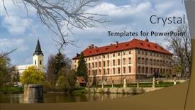 Presentation with czech republic - Slide deck enhanced with libochovice-palace-in-czech-republic background and a light blue colored foreground