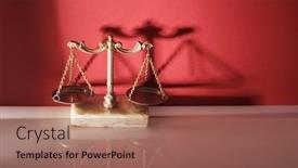  Presentation with shadow - PPT layouts with libra-scale-with-hard-shadow background and a coral colored foreground