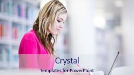  Presentation with high school - Amazing theme having library - pretty female student backdrop and a sky blue colored foreground