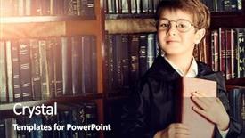  Presentation with history book - Audience pleasing slide set consisting of library by the book backdrop and a black colored foreground