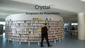  Presentation with library security - Presentation enhanced with library with dvd's interior background and a  colored foreground