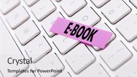  Presentation with library - PPT layouts featuring free library - e-book background and a light gray colored foreground