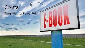  Presentation with electronic library - Presentation theme featuring free library - ebook downloading and read online background and a light blue colored foreground