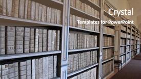  Presentation with medical books - Audience pleasing PPT theme consisting of library full of ancient medical backdrop and a  colored foreground
