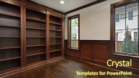  Presentation with new parents at home baby - Audience pleasing slides consisting of library in new construction home backdrop and a tawny brown colored foreground