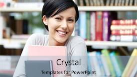  Presentation with self development - Amazing slides having library learning and self-development backdrop and a light blue colored foreground