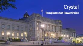  Presentation with united states - Amazing presentation having library of congress at night backdrop and a royal blue colored foreground