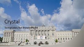  Presentation with united states - Slides featuring library of congress building - washington background and a  colored foreground