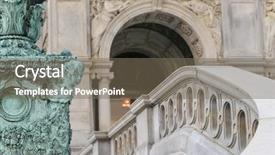  Presentation with congress - Slide set featuring library of congress building - washington background and a violet colored foreground