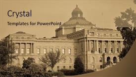  Presentation with congress - Beautiful slides featuring library of congress in autumn washington dc united states - sepia backdrop and a coral colored foreground