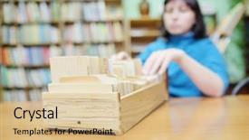  Presentation with library orientation - Presentation with library orientation - librarian woman searches something background and a lemonade colored foreground
