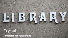  Presentation with california - Presentation theme consisting of library-placentia-california-library-sign background and a gray colored foreground