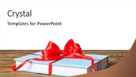  Presentation with book holy bible table - Audience pleasing presentation theme consisting of library rules - book with ribbon as gift backdrop and a  colored foreground