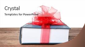  Presentation with book holy bible table - Amazing presentation having library rules - book with ribbon as gift backdrop and a  colored foreground