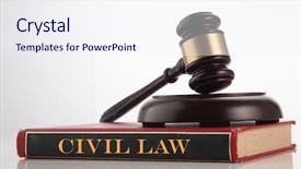  Presentation with law - Presentation design having library rules - gavel hammer on top background and a sky blue colored foreground