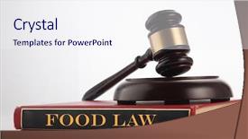  Presentation with law - Presentation theme enhanced with library rules - gavel hammer on top background and a sky blue colored foreground