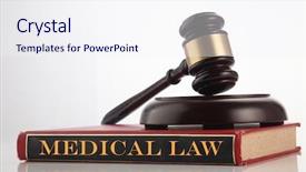  Presentation with law - Presentation design consisting of library rules - gavel hammer on top background and a sky blue colored foreground