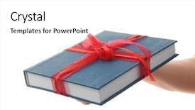  Presentation with koran holy book of muslims - Amazing presentation having library rules - woman holding book with ribbon backdrop and a  colored foreground