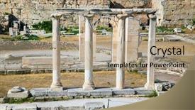  Presentation with roman gladiators history - PPT theme enhanced with library was created by roman background and a coral colored foreground