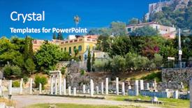  Presentation with roman gladiators history - Slide set consisting of library was created by roman background and a teal colored foreground