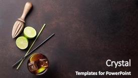  Presentation with copy space - PPT layouts having libre cocktail glass top view background and a dark gray colored foreground