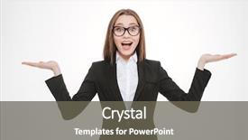  Presentation with happy young student girl holding - Colorful PPT layouts enhanced with librus - happy excited businesswoman holding copyspace backdrop and a gray colored foreground