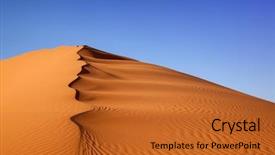  Presentation with sahara - Audience pleasing slide deck consisting of libya - sand dunes at sunset backdrop and a red colored foreground