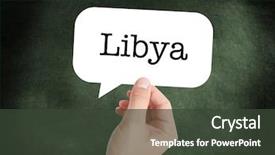  Presentation with bubble - Theme consisting of libya concept in a speech background and a dark gray colored foreground