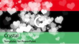  Presentation with flag - Cool new presentation with libya flag backdrop and a seafoam green colored foreground